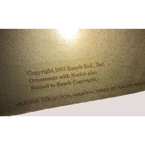 Rauch Victoria 4 Glass Bell Christmas Ornaments  Red White  3Inch Vintage 1983 - Picture 10 of 12